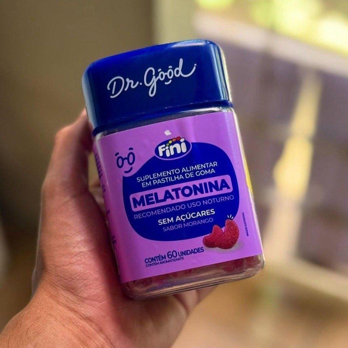 Kit com 2x Melatonina Dr. Good Fini Morango 60 Gomas