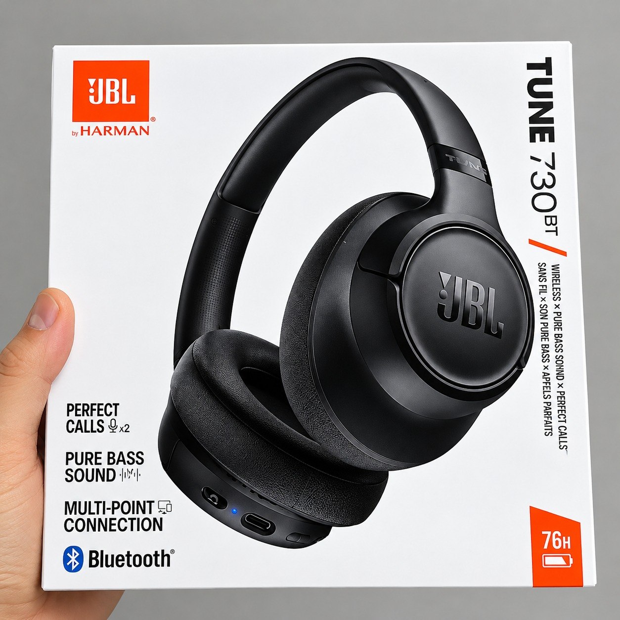 JBL Fone de Ouvido Bluetooth Tune 730BT